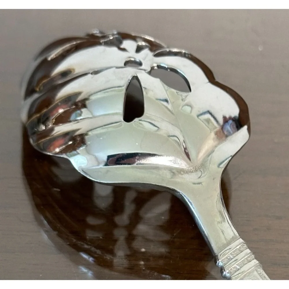 NATUREWOOD Pfaltzgraff Stainless Steel Pierced‎ 10.25'' Serving Spoon